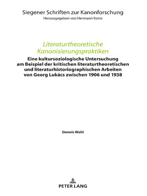 cover image of Literaturtheoretische Kanonisierungspraktiken